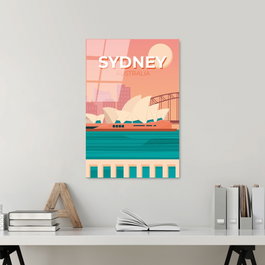 Wallity Cuadro Decorativo de Vidrio Templado Multicolor 30 x 45 cm